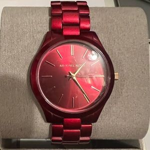 NWT Red Michael Kors watch